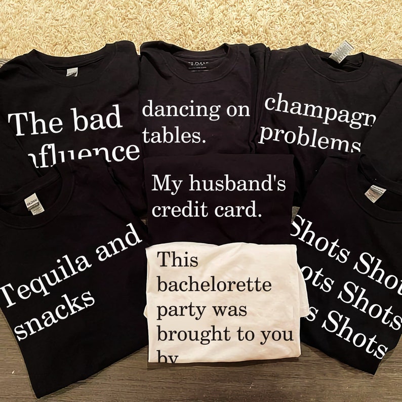 Funny Bachelorette Party Shirts, Cards Against Humanity, Bridesmaid Group T-shirt, Wedding Party Shirts, Team Bride, Party Favor Shirts image 1