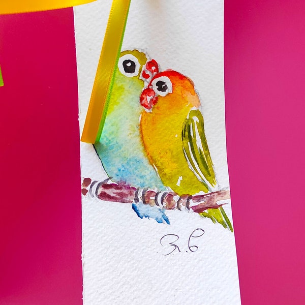 Lovebirds Painting Etsy