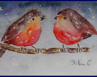 bird watercolor Original painting