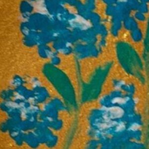 Vintage gold framed miniature oil painting of forget-me-nots, perfect gift for Mother's Day