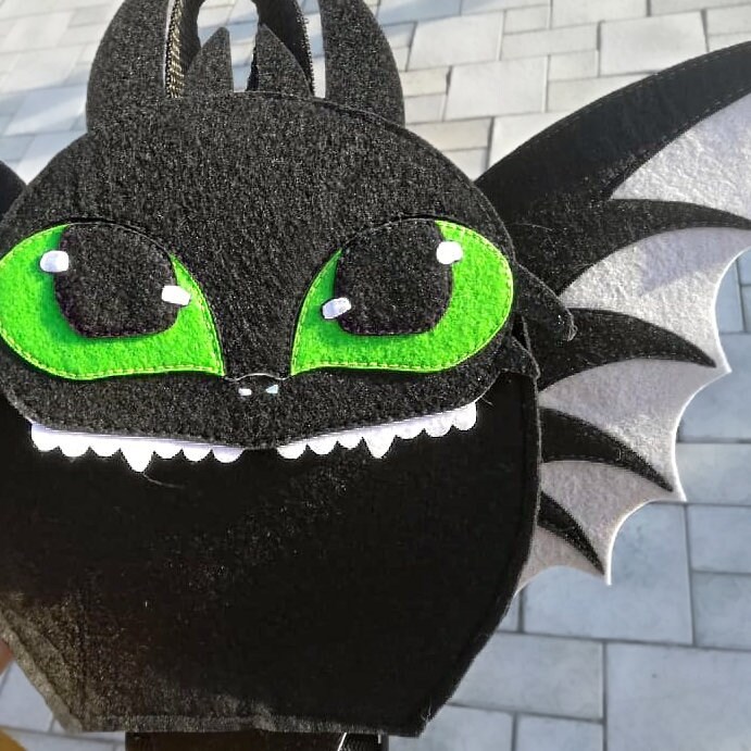 Felt backpack toothlesstoothlessnight furyhow to train your Etsy