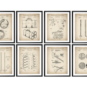 8 Bocce Game Patent Art Petanca Blueprint Bocce Ball Scheme Poster Game Room Decor Bocce Player Gift Sports Art Garage Wall Decor