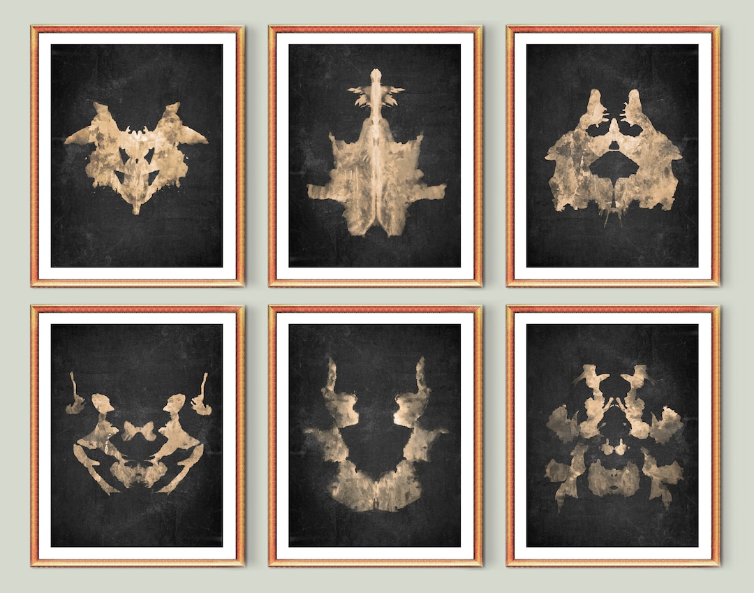 Doctor Gift Rorschach Test Decor Watercolor Blots Art Psychological ...