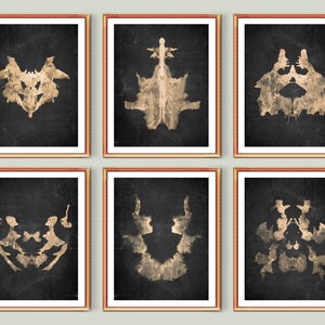 Doctor Gift Rorschach Test Decor Watercolor Blots Art Psychological Test Medical Art Psychiatrist Gift Scientist Gift Doctor Cabinet Art