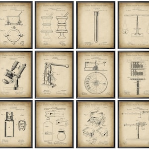 12 Pharmacist Gift Pharmacy Patent Poster Medical Art Science Invention Chemistry Art Drugstore Wall Decor Laboratory Decor Scientist Gift