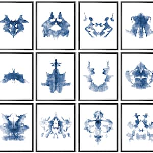 Test Of Rorschach Watercolor Inkblot Test Psychology Art Psychiatrist Gift Medical Decor Psychologist Gift Clinic Wall Art Doctor Gift