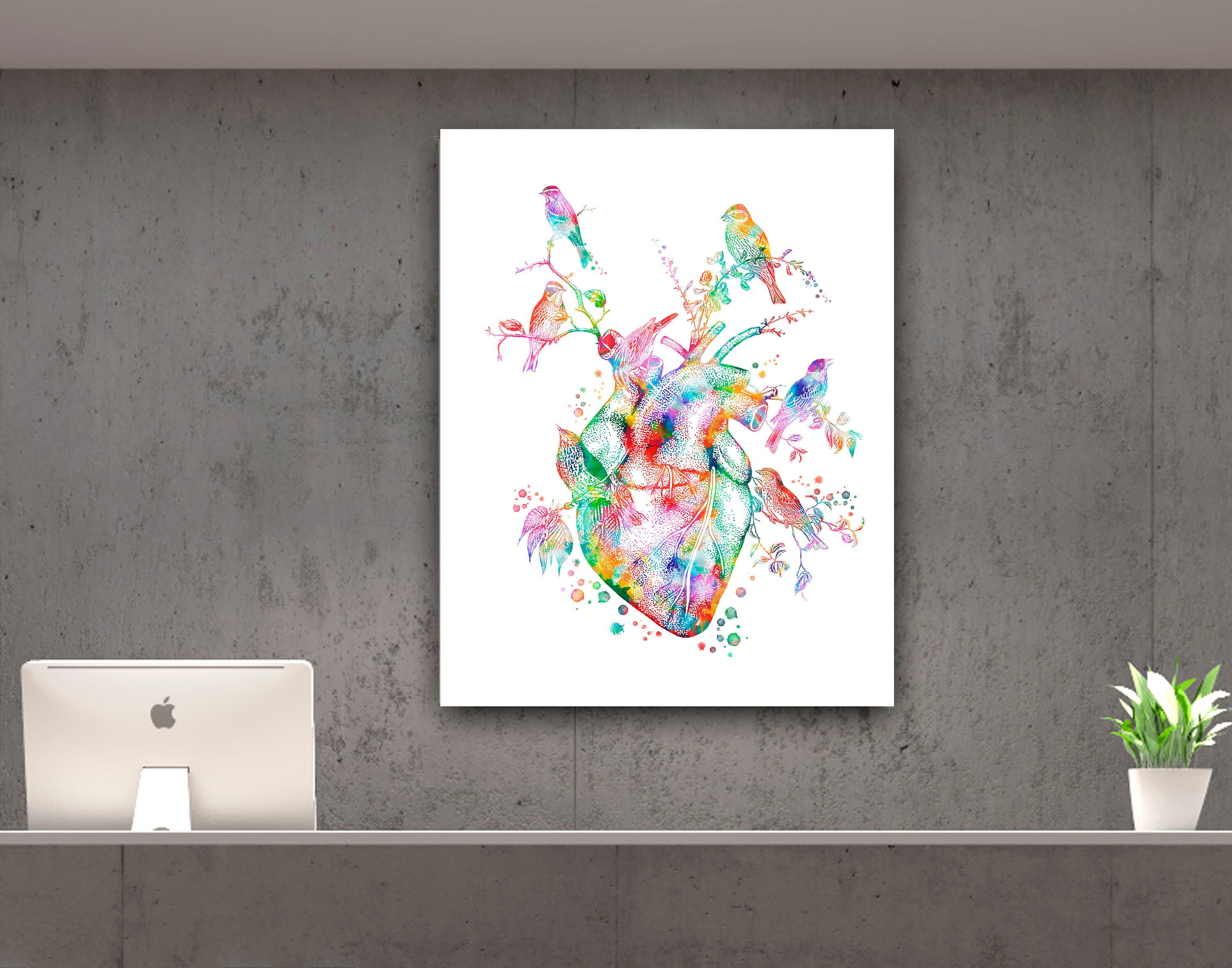 Cardiology Wall Art Anatomical Heart Medical Print Anatomy | Etsy