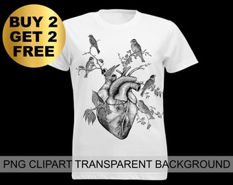 Anatomisch Hart Clipart Anatomie PNG T-Shirt Sublimatie Souvenirs Idee Tattoo Ontwerpen Gothic Hart Decor