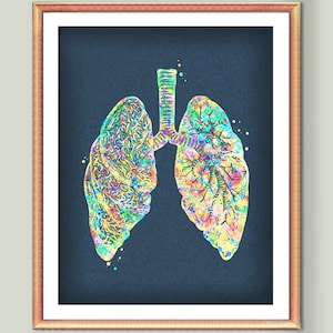 Anatomy Decor Doctor Gift Pulmonologist Gift Anatomical Lungs Art Medical Art Organ Poster Nurse Gift Medical School Graduate