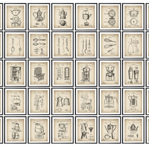 40 Kitchen Wall Art Cooking Patent Art Kitchen Appliance Blueprint Kitchen Decor Home Decor Chef Gift Baker Gift Cook Gift