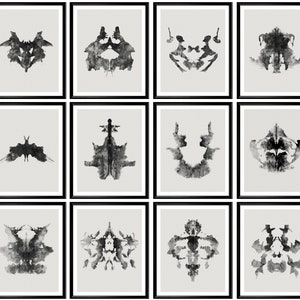 Test de acuarela de Rorschach Arte psicológico Regalo de psiquiatra Póster médico Regalo de psicólogo Decoración de clínica Arte de consultorio médico