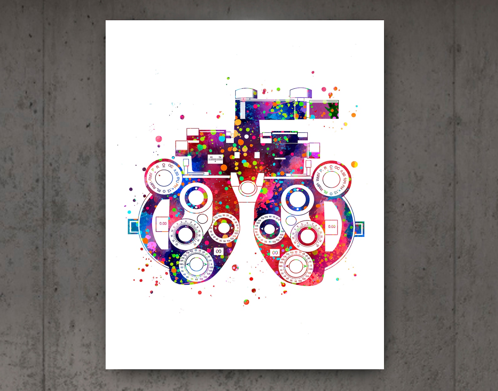 3 Optometry Art Ophthalmology Art Refractor Art Watercolor - Etsy