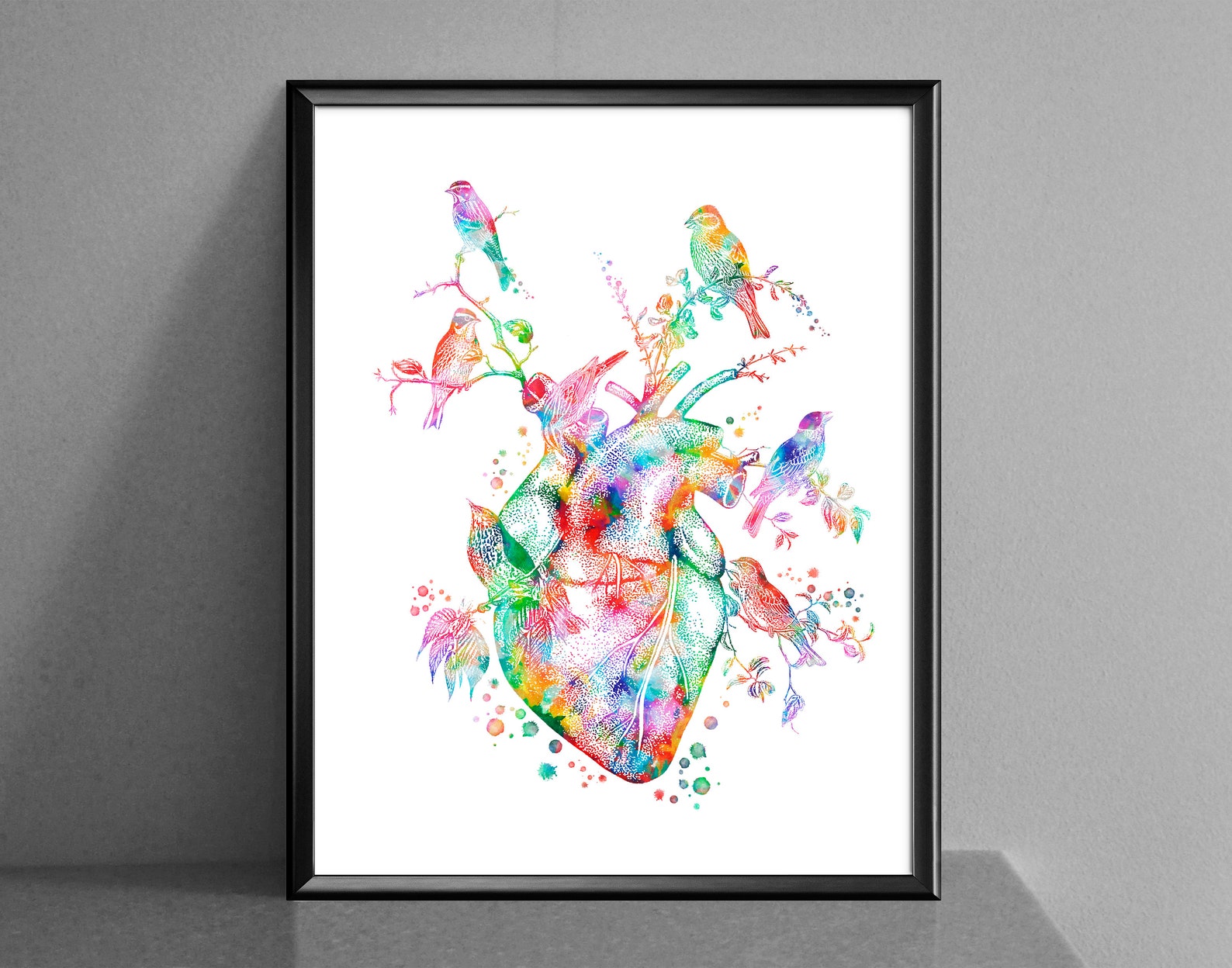 Cardiology Wall Art Anatomical Heart Medical Art Anatomy Poster Doctor ...