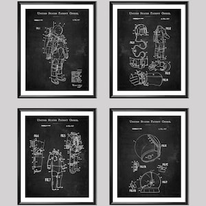 Space Suit Patent Poster Astronaut Suit Invention Blueprint Chalkboard Art Best Invention Patent Wall Decor Office Wall Art Scientist Gift