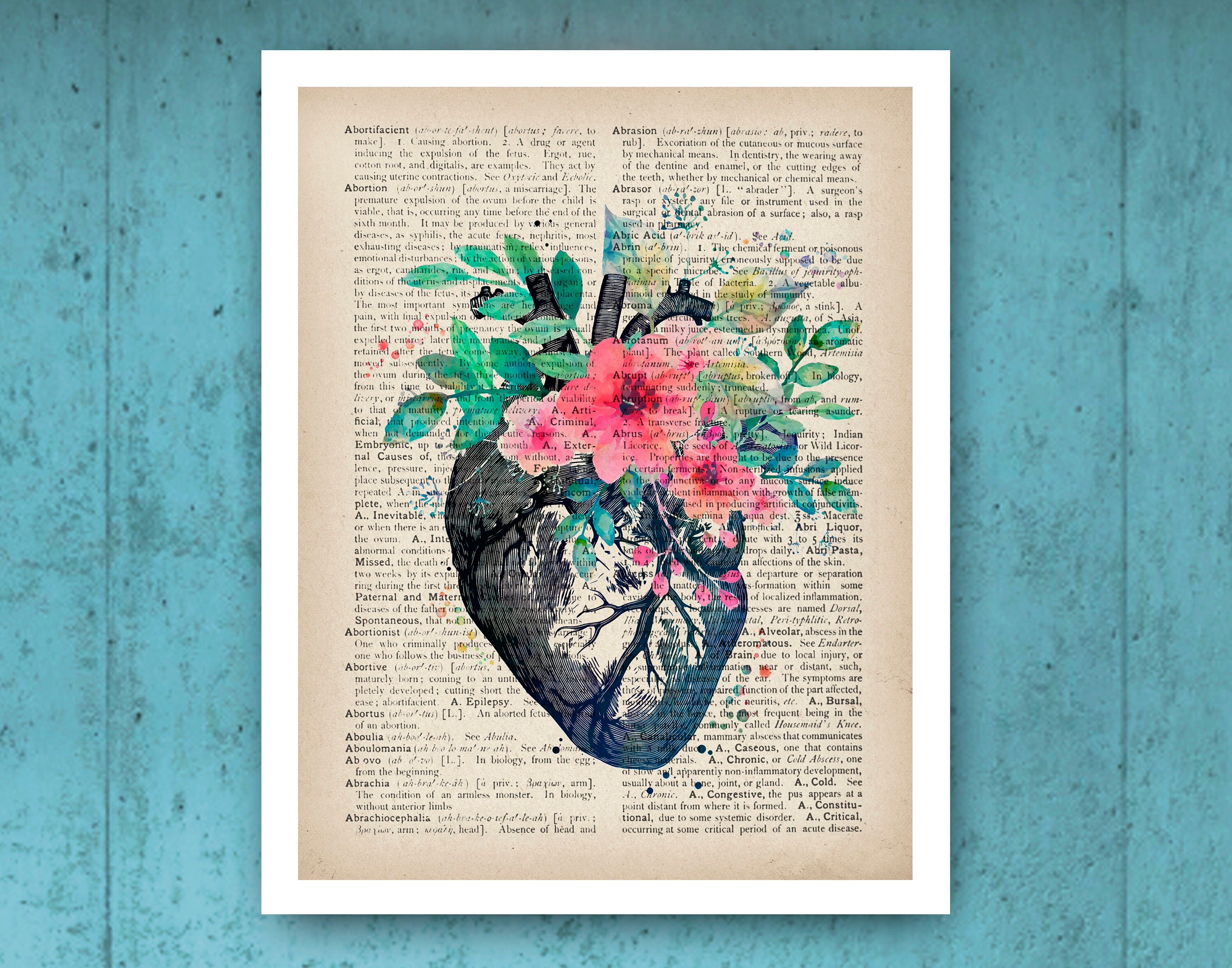 3 Vintage Anatomy Art Dictionary Art Anatomical Brain - Etsy