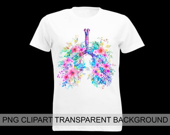 Anatomical Clipart Bronchial Tree Human Lungs Respiratory System PNG File Pulmonologist Gift Nurse Gift Idea Medical Theme Sublimation Print