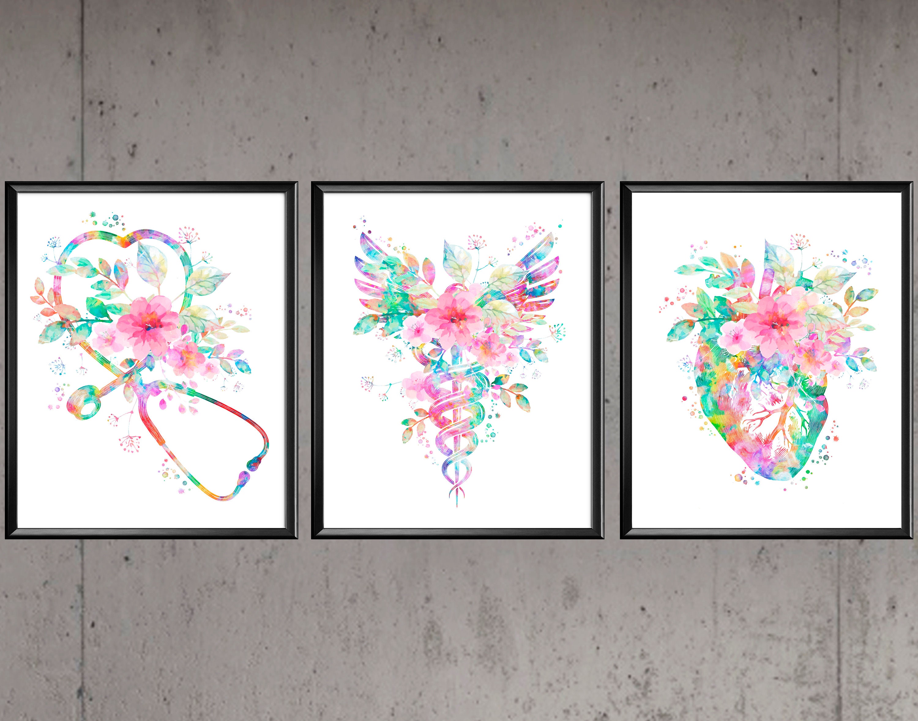 Psychology Symbol Art Psychiatry Symbol Doctor Art Clinic Wall Decor Doctor Office Gift Med Student Gift Science Art Medicine Print