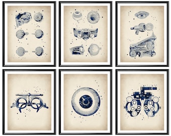 6 Optometrist Office Art Ophthalmology Art Medical Art Optician Gift ...