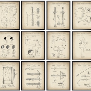 12 Vintage Fencing Patent Blueprints Sport Art Swordman Gift Fencer Gift Fencing Sword Patent Fencing Foil Blueprint Fencing Mask Decor