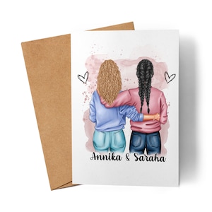 Carte meilleur ami Cadeaux personnalisés meilleur ami Cadeau copines Cadeau meilleurs amis Carte d’anniversaire BFF