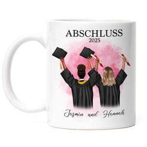 Bachelor Master Tasse 2025 Freundinnen Kommilitoninnen Abschluss Geschenk Personalisiert Schulabschluss Abitur Beste Freundin Geschenk