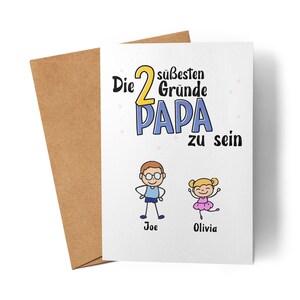 Vatertag Karte Gründe Papa zu sein Vatertagsgeschenk mit Spruch Geschenk von Kindern für Vater Geburtstag Vatertagskarte