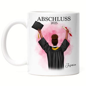 Bachelor Master Tasse 2025 Bachelor Abschluss Geschenk Personalisiert Name Absolventin Doktor Frauen Damen Schulabschluss Abitur Abi