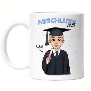 Abschluss Tasse Personalisiert | Geschenk zum Schulabschluss Abi Bachelor oder Master | Abschlussgeschenk mit Name Absolvent Doktor