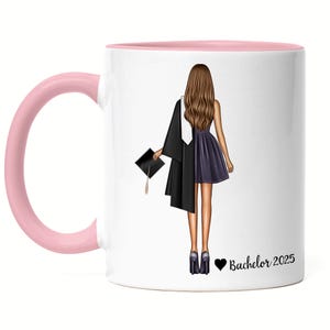 Tasse Bachelor Master Abschluss 2025  Absolventin Geschenk Personalisiert Graduierung Doktor Lehrer Kaffeetasse Frauen Damen Personalisieren