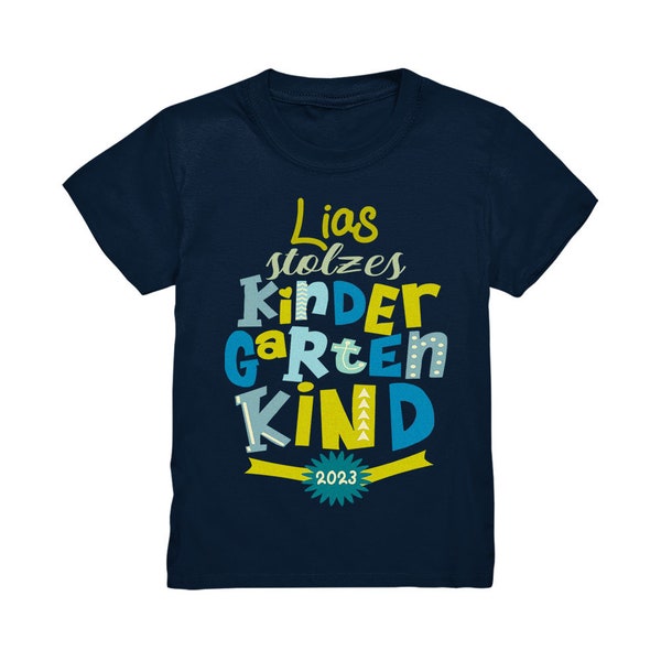 Kindergarten T-Shirt Home Start Saying Proud Kindergarten Child Shirt Outfit Gift Name Personalized Boys Boys Girls Desired Name