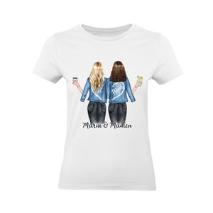 T-shirt Best Friends personnalisé avec nom Best Friend Best Friends Gift Girlfriend Gift Sister Partner Look Outfit