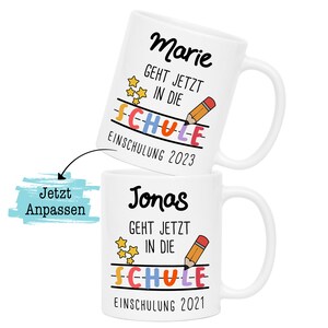 Emaille Becher „Regenbogen Schulkind“ – 300 Ml, Personalisierbar, Geschenk Zur Einschulung