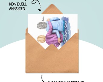 Biglietto D'Auguri Inciso In Metallo Per Nipote - Regalo Dal Nonno: Cartolina Portafoglio Con Messaggio Speciale Per Compleanno, Laurea O Natale (con Busta Blu) - 4