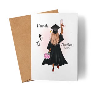 Carta Bachelor Master Abitur 2025 Regalo Laurea Nome Personalizzato Dottore Laureato Carta Congratulazioni Carta Laurea Abi