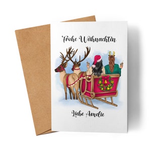 Weihnachtskarte Freundinnen Personalisiert Frohe Weihnachten Karte Grußkarte Faltkarte Beste Freundin Geschenkkarte Weihnachtsgrüße