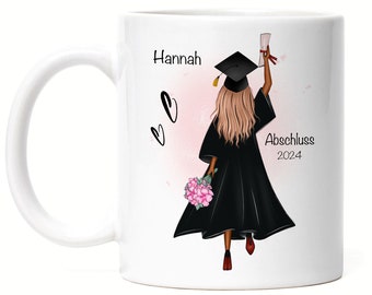 Tasse Abschluss 2024 Bachelor Master Absolventin, Abitur 2024 Geschenk, Tasse Master, Geschenk Bachelor Abschluss, Schulabschluss Graduation