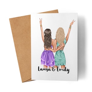 Best friend card Personalized gift for friends sister mother to design yourself BFF favorite person birthday card