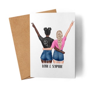 Cartão de melhor amigo, presente personalizado, namoradas, melhor amigo, irmã, mãe, projete sua própria pessoa favorita, cartão de aniversário de melhor amigo