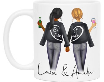 Beste Freundinnen Tasse Personalisiert Name Beste Freundin Geschenke Best Friends Freundinnengeschenk Schwester Damen Personalisieren