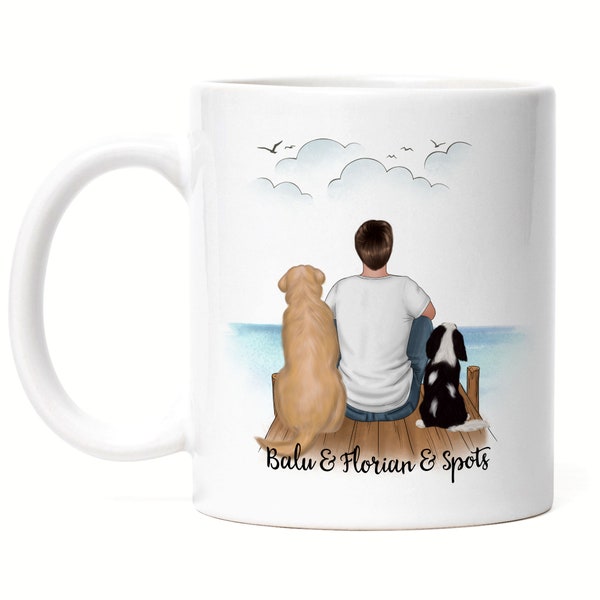 Hundepapa Tasse Personalisiert Hundebesitzer Geschenk Hundeliebhaber Hunde Dog Dad Hundefan Hundemotiv Haustier