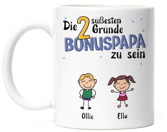 Vatertag Tasse Süßeste Gründe Bonus Papa zu sein Vatertagsgeschenk Stiefvater Geschenk Stiefpapa Geburtstag Vatertagstasse