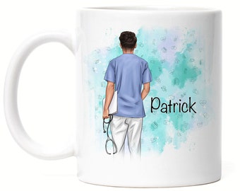 Nurse Mug Personalized Doctor Doctors Nurses Caregiver Hero Colleague Friends with Name & Saying Profession Nursing Assistant Hospital