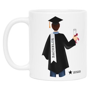 Tasse Abschluss 2025 Bachelor Master Absolvent Geschenk Personalisiert Graduierung Doktor Lehrer Kaffeetasse Mann Herren Personalisieren
