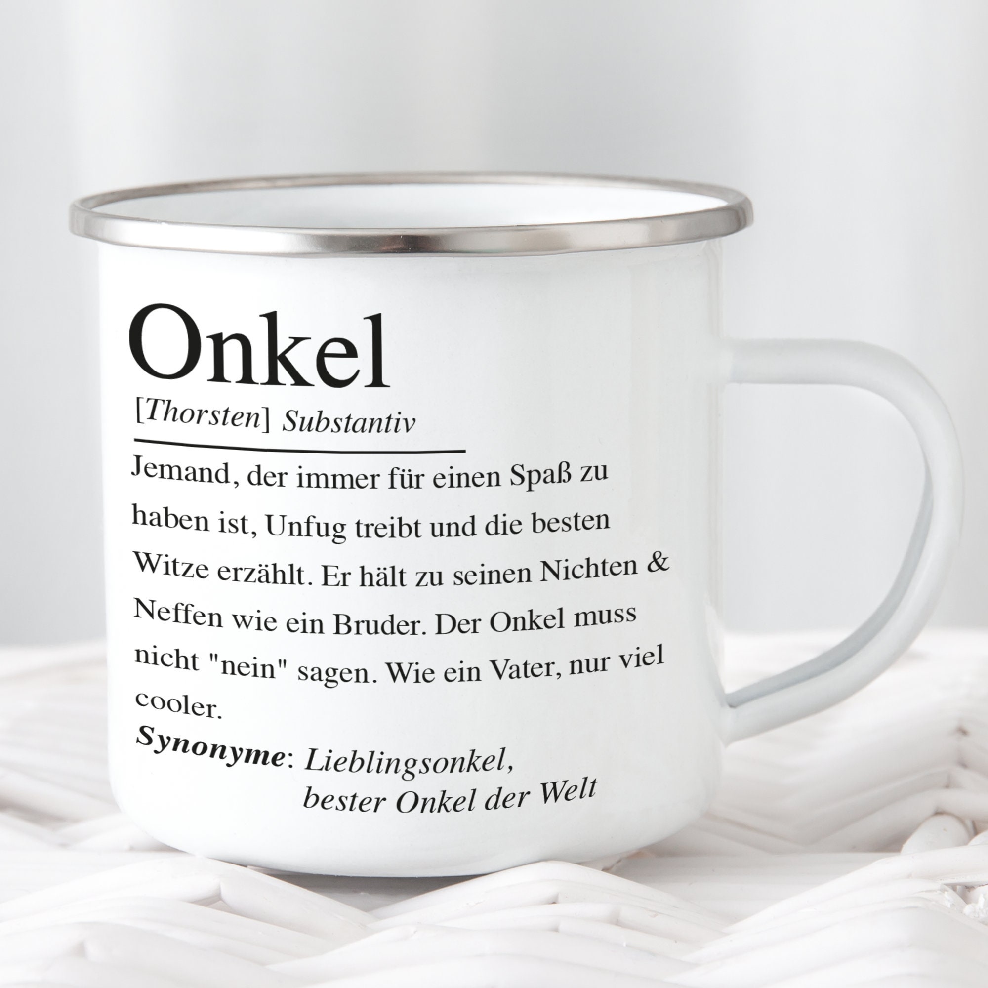 Tasse Mit Wörterbuch-Definition „Onkel“ – Personalisierte Motivtasse, Geschenkidee Für Familie & Beruf