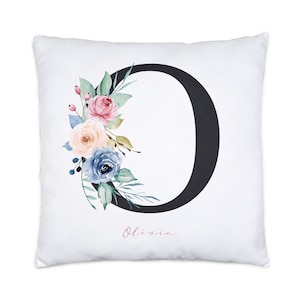 Kissen mit Name & Buchstabe Personalisiert | 40x40cm inkl. Füllung | Namenskissen Buchstabenkissen Anfangsbuchstabe Monogramm Initiale