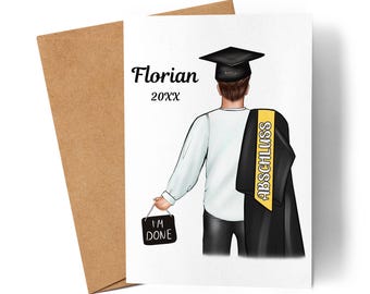 Bachelor's degree, Master's degree, high school diploma 2025 card, graduation gift, personalized with name, graduate, congratulatory card, doctorate, graduation card, high school diploma