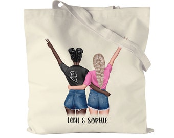 Meilleur ami Jute Sac en tissu Sac Cadeau personnalisé Amis BFF Soeur Mère pour vous concevoir Personne préférée