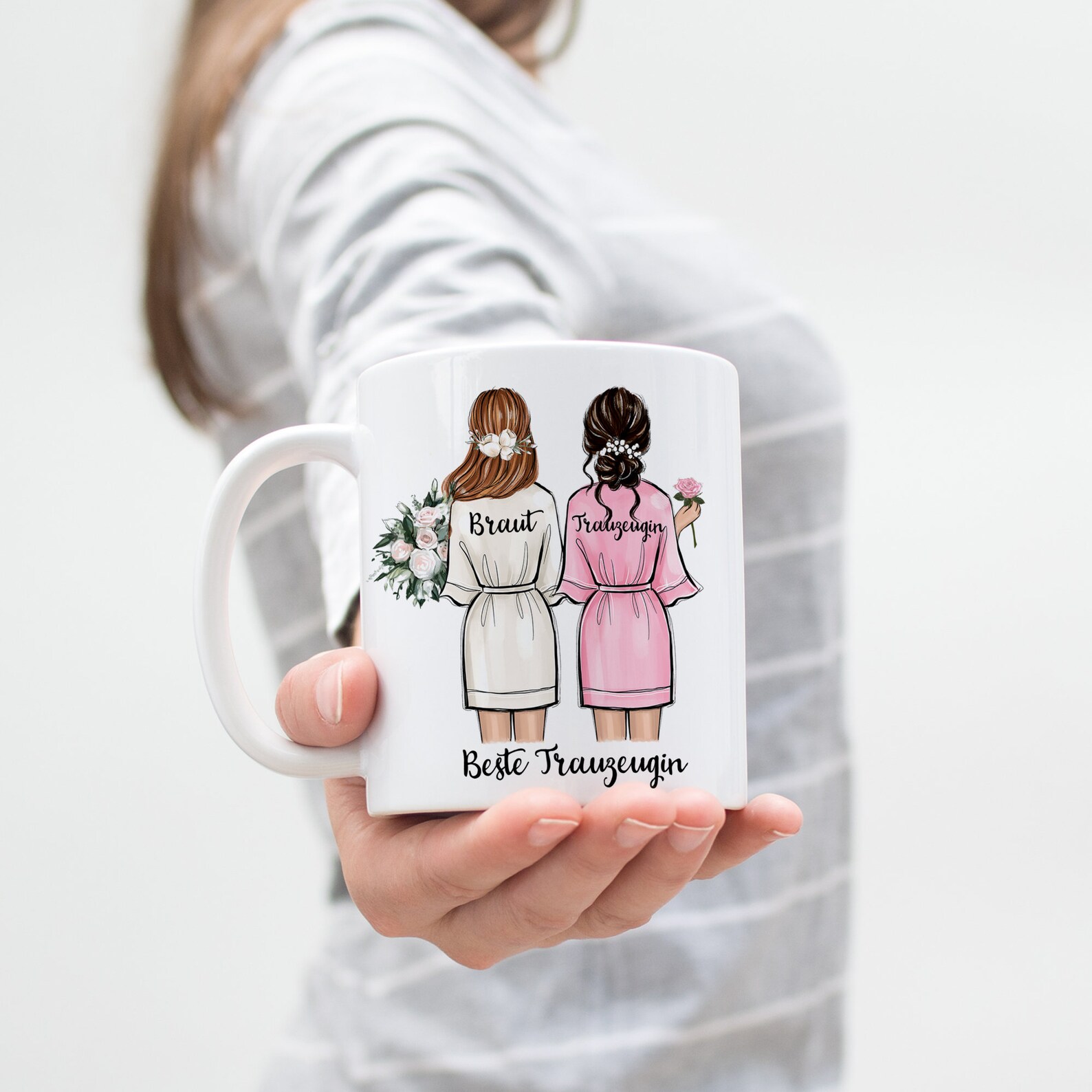Brautjungfer Tasse Personalisiert Name Trauzeugin Braut Etsy