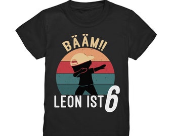 Bääm!! Geburtstagsshirt 3. 4. 5. 6. 7. 8. 9. Geburtstag Jungen T-Shirt mit Namen Personalisiert Motto Dabbing Kindergeburtstag Kinder Name