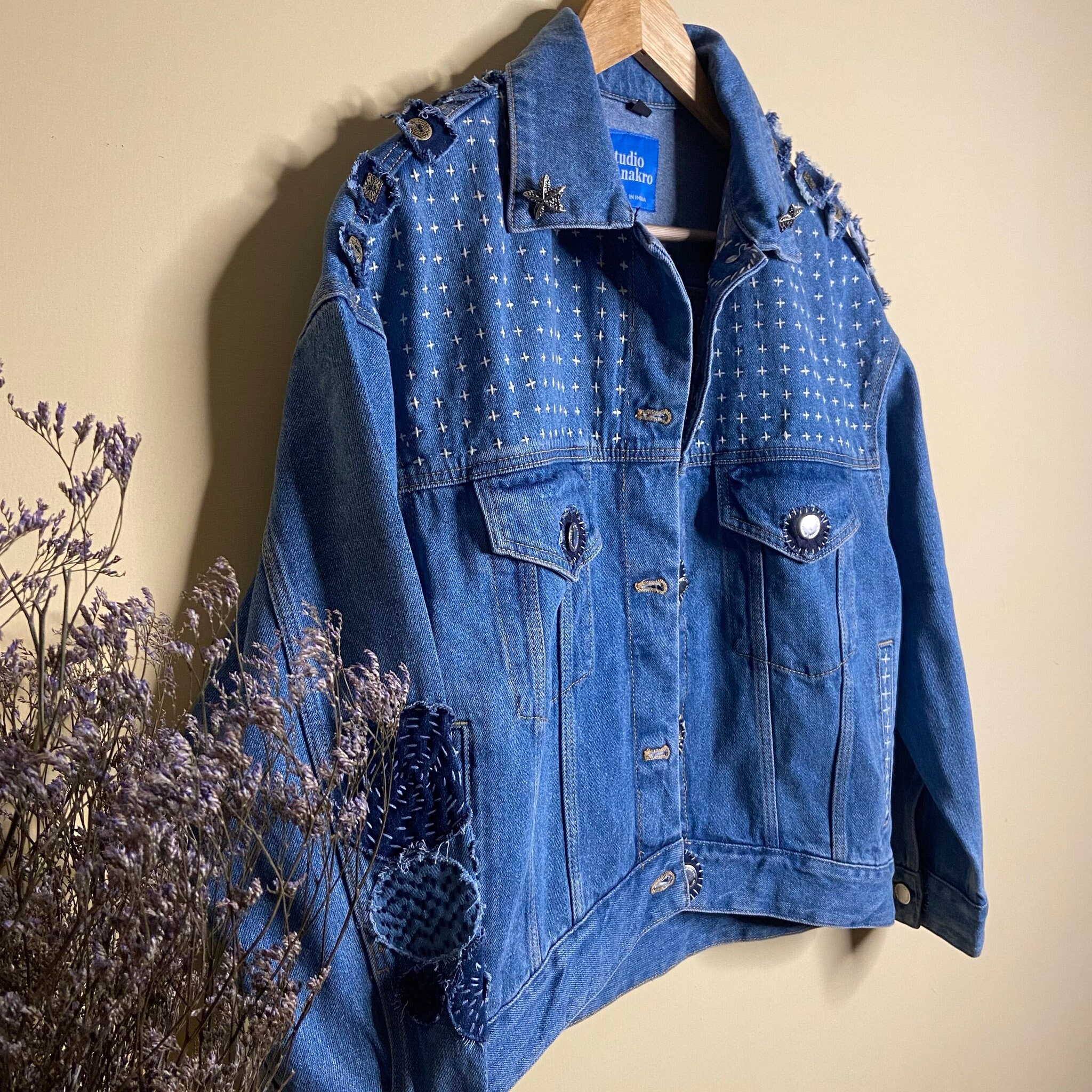 【EARIH】SASHIKO DENIM JACKET SASHIKO denim jacket – IKARY®